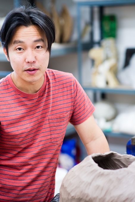 Nao Matsunaga in his studio in London 2016